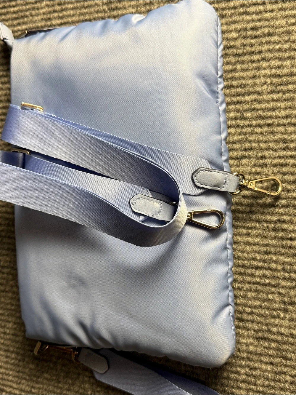 A New Day Pastel Blue Nylon Wristlet Clutch or Crossbody Bag